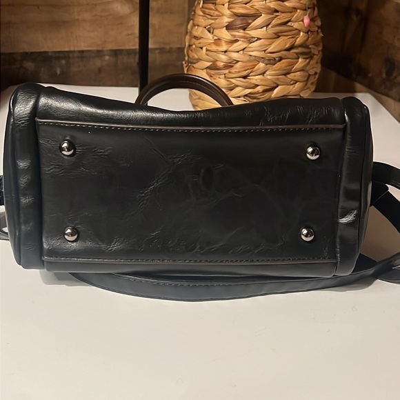 Leather Vintage Design Boston Crossbody Bag/Purse Mint - Picture 11 of 12